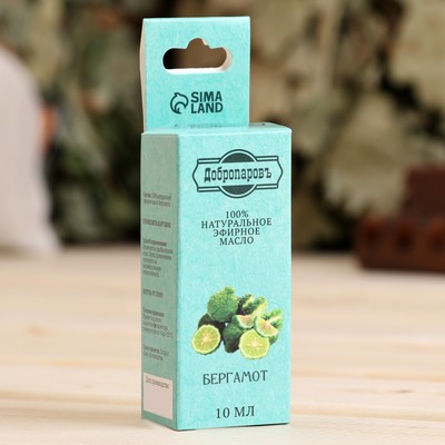Эфирное масло «Бергамот», флакон-капельница, аннотация, 10 мл, «Добропаровъ»