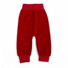 Штанишки детские велюровые, рост 80 см, цвет красный шт0007_М - Фото 4
