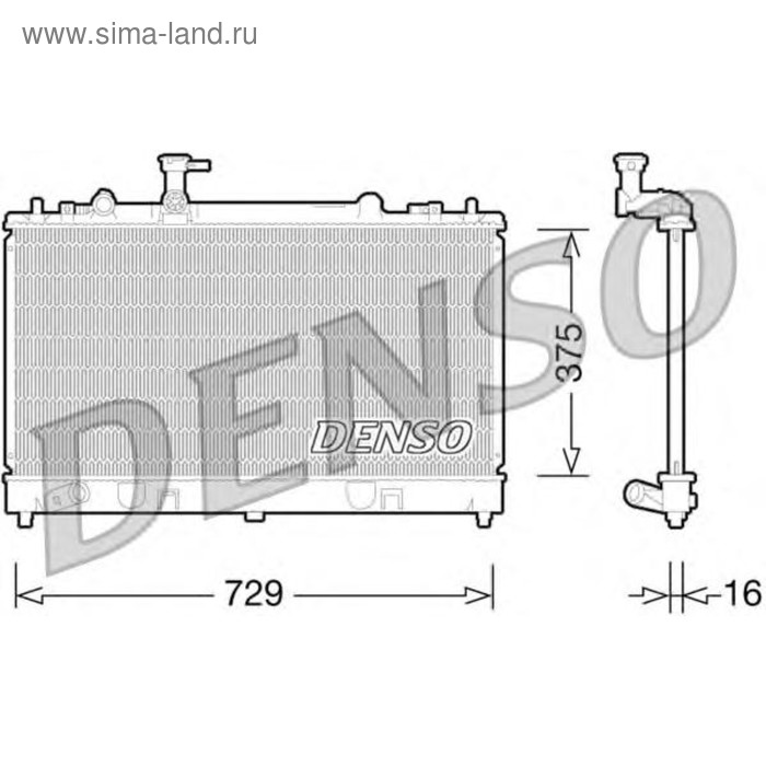 Радиатор охлаждения двигателя Denso DRM44028 - Фото 1