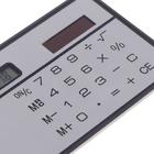 Калькулятор плоский, 8-разрядный, серебристый корпус - фото 8214940