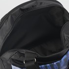 Сумка спортивная, отдел на молнии, наружный карман, цвет чёрный/синий - Фото 5
