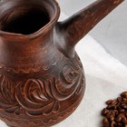 Турка для кофе "Гончарная", декор, красная глина, 0.6 л - Фото 4