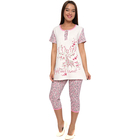 Комплект женский (футболка, бриджи) П-449 цвет розовый, р-р 46 - Фото 1