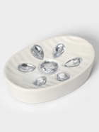 Аксессуары для ванной Доляна «Дерево», 4 предмета, дозатор 300 мл, мыльница, 2 стакана, белые - Фото 6