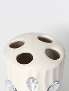 Аксессуары для ванной Доляна «Дерево», 4 предмета, дозатор 300 мл, мыльница, 2 стакана, белые - Фото 4