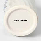 Набор аксессуаров для ванной комнаты Доляна «Дерево», 4 предмета (дозатор 300 мл, мыльница, 2 стакана), цвет белый - фото 8362111
