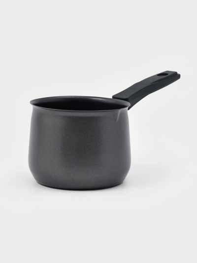 Турка «Мортен», 500 мл, 20×9.5×7.5 см, пластиковая ручка, антипригарное покрытие, чёрная