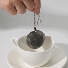 Ситечко для чая Доляна «Бергамот», d=4.5 см, на цепочке, нержавеющая сталь, серебристое - Фото 7