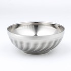 Миска из нержавеющей стали «Кинриг», 800 мл, d=17,5 см, с двойными стенками - Фото 1