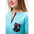 Комплект женский (футболка, бриджи) М-170/2-09 цвет голубой, р-р 42 - Фото 4