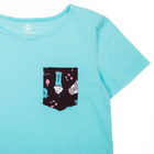 Комплект женский (футболка, шорты) М-826-09 цвет голубой, р-р 42 - Фото 4