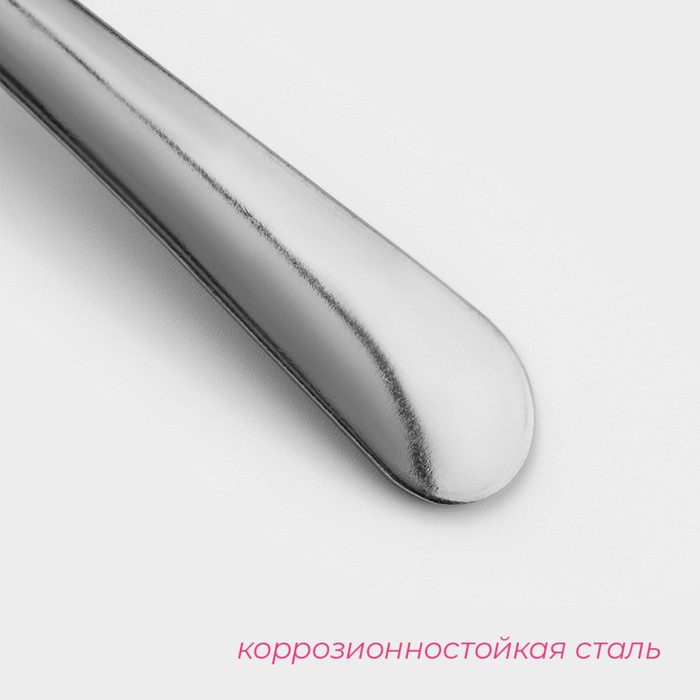 Вилка столовая Доляна «Нордик», длина 17,4 см, толщина 1,2 мм, цвет серебряный - фото 1884818488