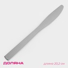 Нож столовый из нержавеющей стали Доляна «Нордик», длина 20,2 см, толщина 2 мм, цвет серебряный - фото 299165495