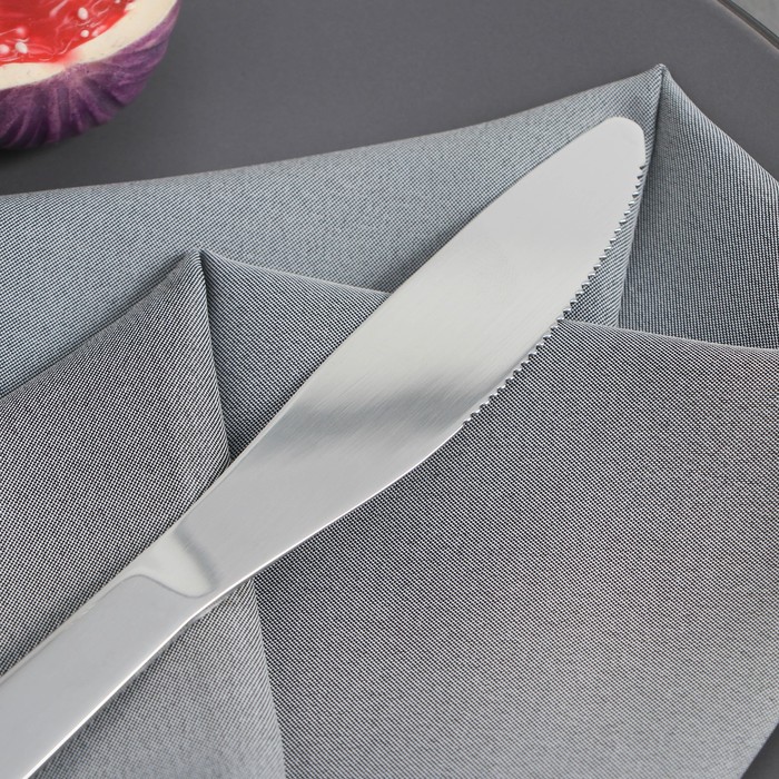 Нож столовый из нержавеющей стали Доляна «Майя», длина 22,8 см, цвет серебряный - фото 1892200440
