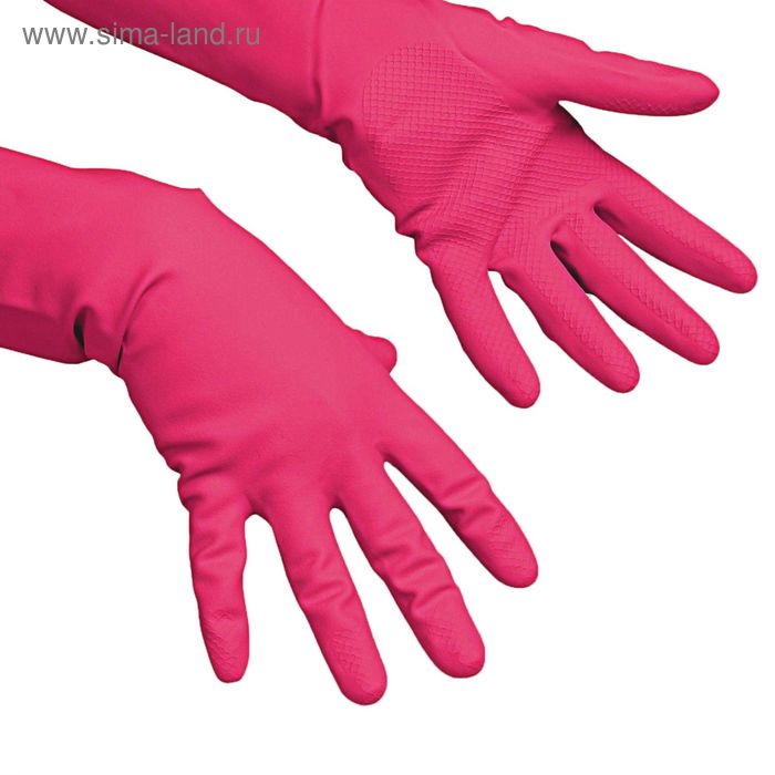 Перчатки Vileda для профессиональной уборки, многоцелевые, размер S, цвет красный - Фото 1