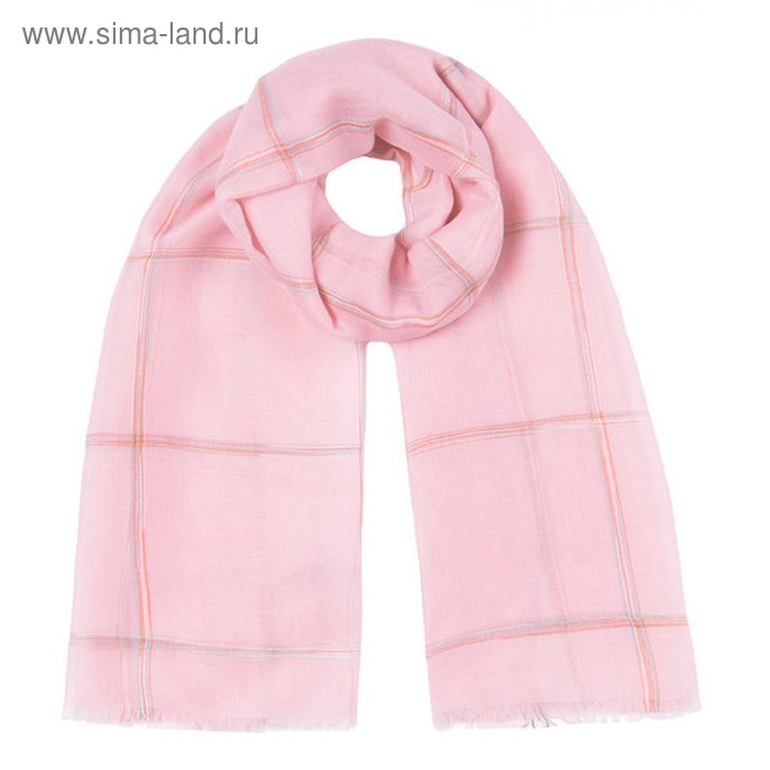 Палантин текстильный PC3916_16, цвет розовый, размер 80х190 - Фото 1
