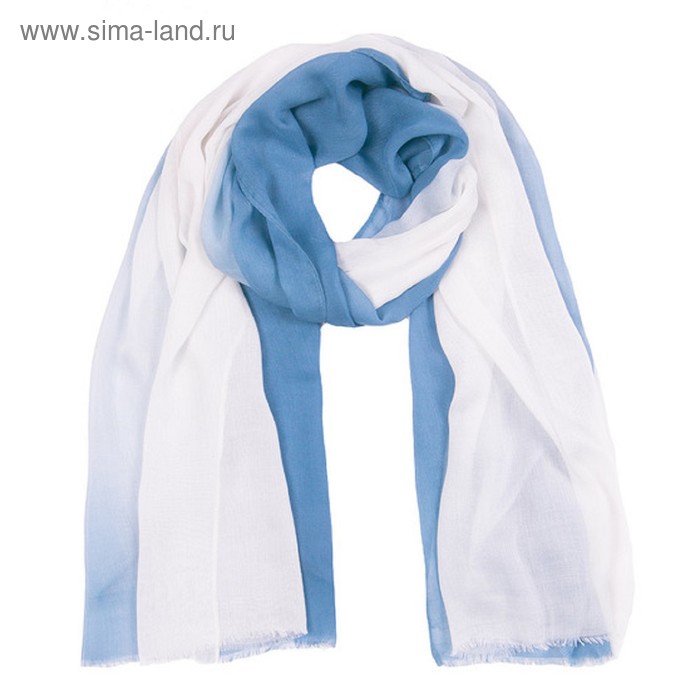 Палантин текстильный PG1625_13, цвет голубой, размер 70х180 - Фото 1