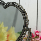 Зеркало настольное "Ажур", в форме сердца, двустороннее, с двукратным увеличением, цвет бронза, * УЦЕНКА - Фото 2