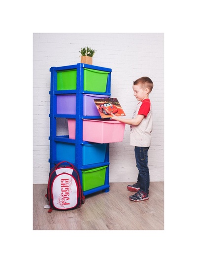 Комод детский пластиковый, 5 секций