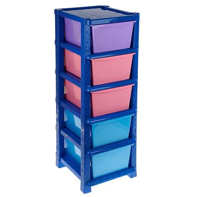 Комод детский №18, 5 секций, цвет синий