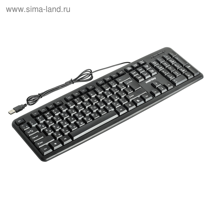 Клавиатура Smartbuy ONE 112, проводная, мембранная, 104 клавиши, USB, чёрная - Фото 1