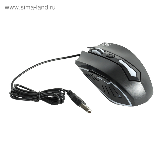 Мышь Smartbuy RUSH 712, игровая, проводная, 6 кнопок, подсветка, 2000 dpi, USB, чёрная - Фото 1