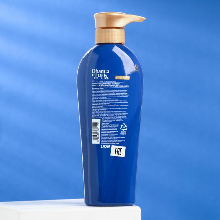 Шампунь для волос CJ Lion Dhama, восстанавливающий, для поврежденных волос, 400 мл 16124