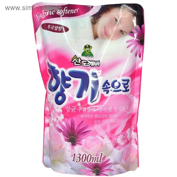 Кондиционер для белья Sandokkaebi Soft Aroma «Цветочный», запасной блок, 1,3 л - Фото 1