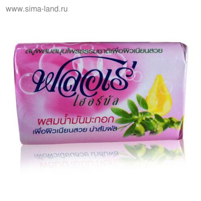 Мыло туалетное Lion "Flore Herbal Bar Soap" Оливковое масло, 80гр - Фото 1