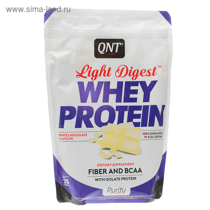 Протеин QNT Light Digest Whey Protein, 500 г, белый шоколад - Фото 1