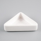 Миска керамическая угловая 75 мл - 9.5×6×2 см, белая - Фото 4