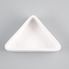 Миска керамическая угловая 75 мл - 9.5×6×2 см, белая - Фото 6