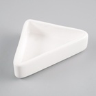 Миска керамическая угловая 75 мл - 9.5×6×2 см, белая - Фото 2