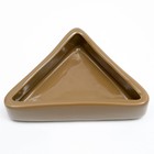 Миска керамическая для грызунов угловая 50 мл, 9,5 х 6 х 2 см,коричневая - Фото 2