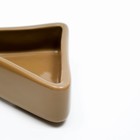 Миска керамическая для грызунов угловая 50 мл, 9,5 х 6 х 2 см,коричневая - Фото 4