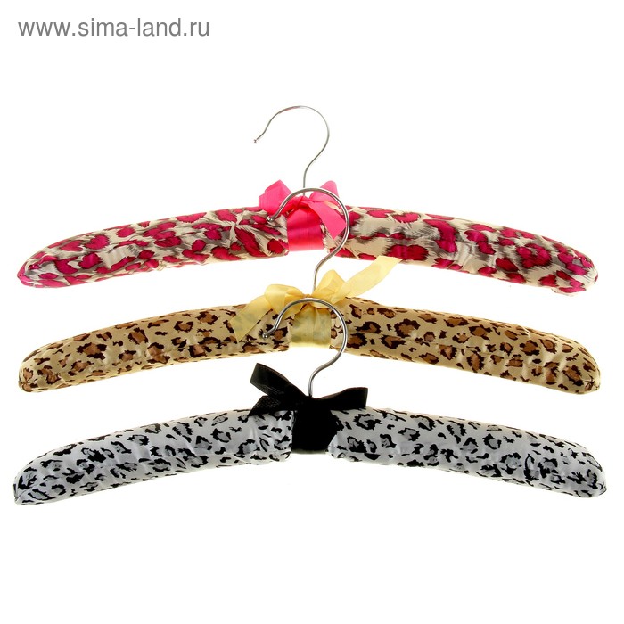 Плечики для одежды мягкие «Сафари. Леопард», размер 44-46, цвет МИКС - Фото 1