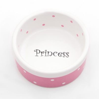 Миска Princess, 100 мл, малая, 8.5×3.5 см, керамика, розовая