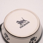 Миска для кошек Пижон «Подмигивающий кот», 200 мл, 11×4.8 см, керамика, белая, чёрная - Фото 2