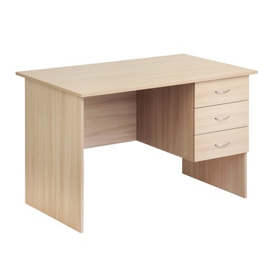 Стол письменный «Клик Мебель. Герда», со встроенной тумбой, 1200×700×750 мм, цвет ясень шимо светлый