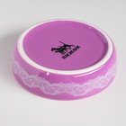 Миска керамическая с орнаментом, 150 мл, бело-сиреневая - Фото 4