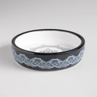 Миска керамическая с орнаментом 200 мл 12 х 3 см, бежево-черная - Фото 3