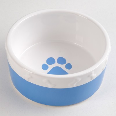 Миска керамическая "Нежность" 400 мл, 13 х 5,5 см, бело-синяя