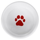 Миска керамическая "Нежность", 400 мл, бело-красная - Фото 3