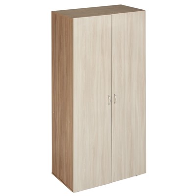 Шкаф двухдверный «Клик Мебель. Герда», 800×420×1900 мм, цвет ясень шимо светлый/тёмный