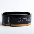 Миска «Черный кот», 300 мл, 12.5×12.5×4.5 см, керамика, черная, жёлтая - Фото 4