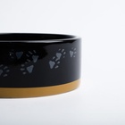 Миска «Черный кот», 300 мл, 12.5×12.5×4.5 см, керамика, черная, жёлтая - Фото 6