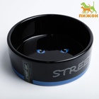 Миска «Черный кот», 300 мл, 12.5×12.5×4.5 см, керамика, черная - Фото 2