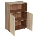 Шкаф для документов средний с нижними дверями, 800х420х1165, Ясень шимо светлый/темный - фото 20778510
