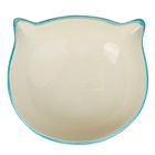 Миска «Киса», 200 мл, на подставке-лапках, керамика, голубая, белая - Фото 4