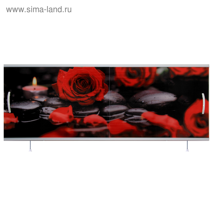 Экран под ванну "ВладЭк" Стандарт+, 1.5 м, Розы - Фото 1